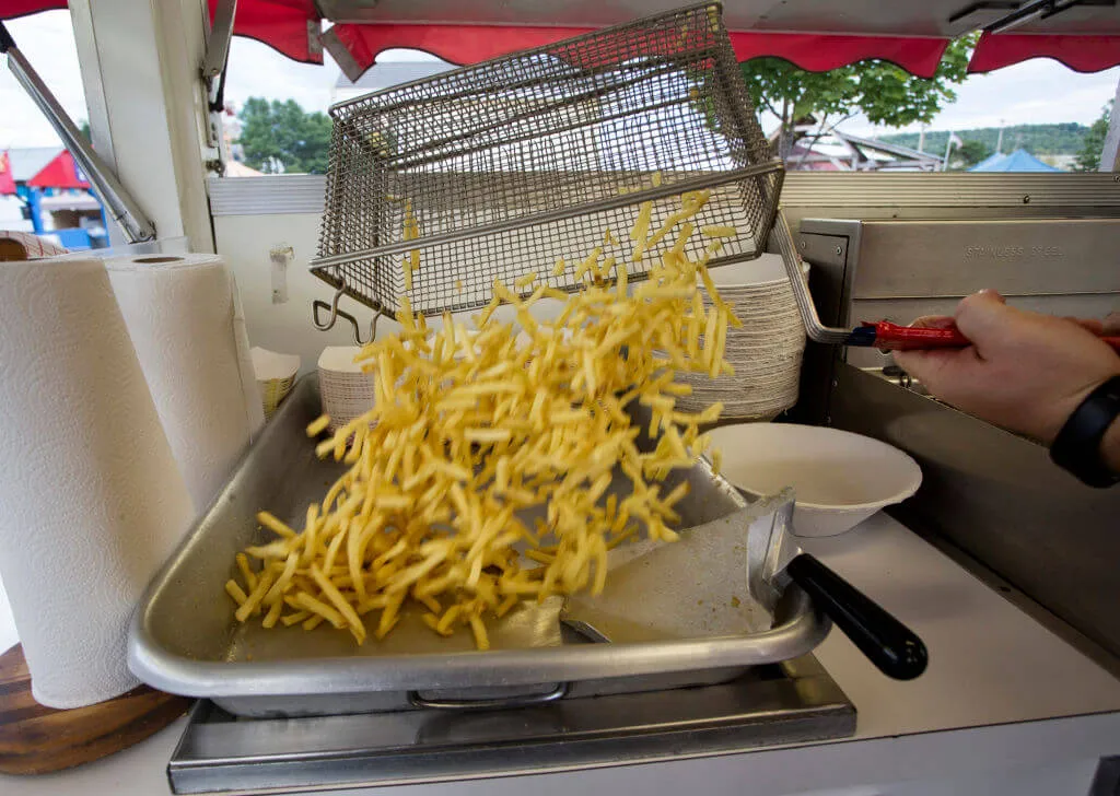 On the job french fries at Oxford County Fair