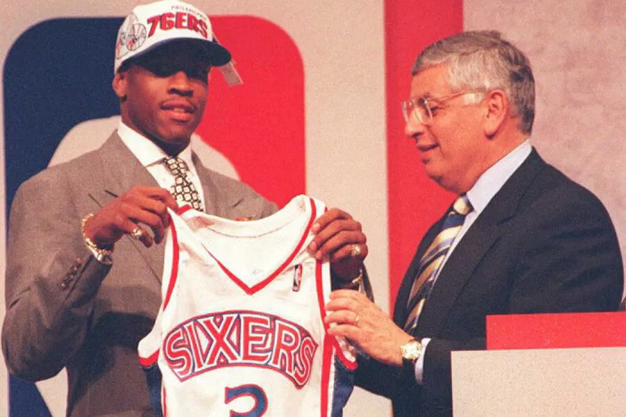 allen iverson drafted by the 76ers