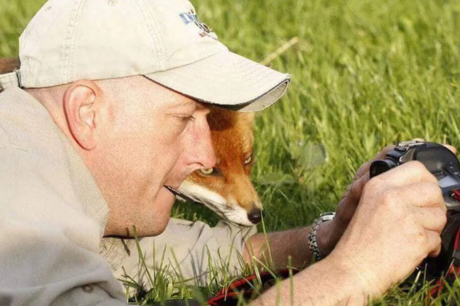 fox checks out camera
