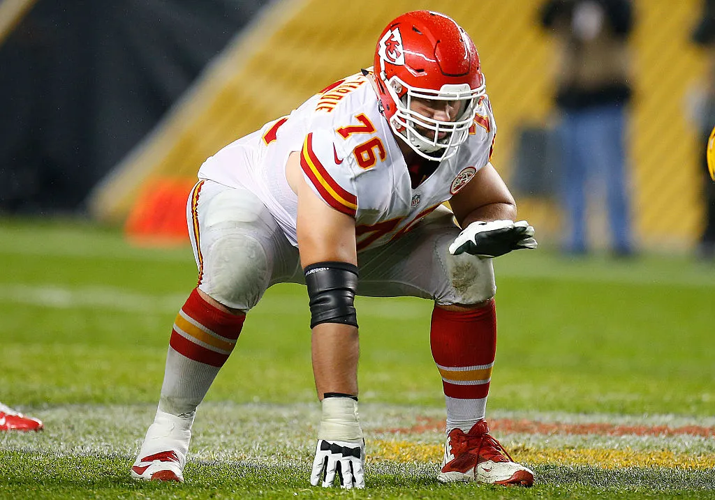 Laurent Duvernay-Tardif #76 of the Kansas City Chiefs in action during the game against the Pittsburgh Steelers