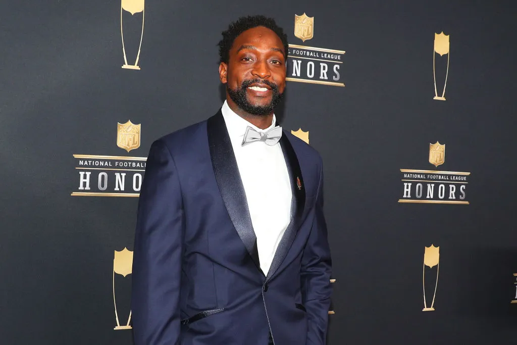 Charles Tillman poses for Photographs on the Red Carpet at NFL Honors during Super Bowl LII week 