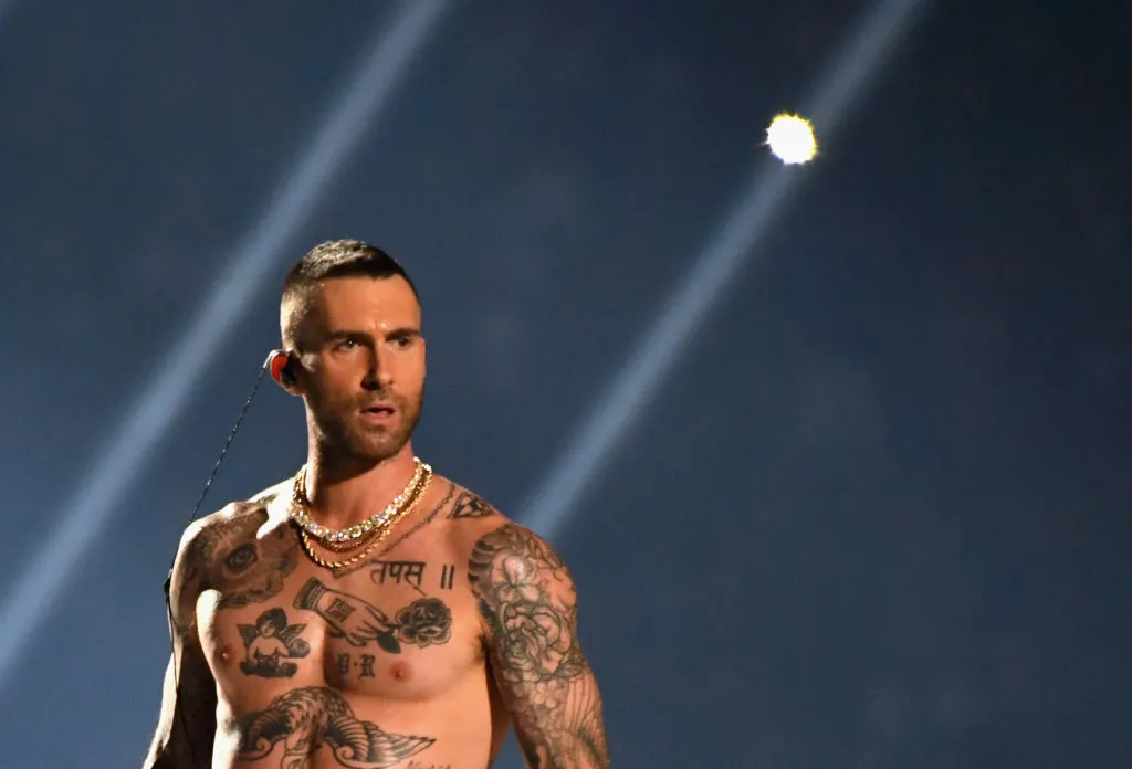 Adam Levine of Maroon 5 performs during the Pepsi Super Bowl LIII Halftime Show