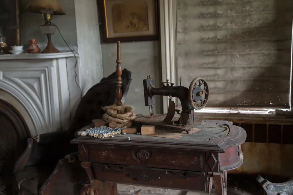 an old sewing machine
