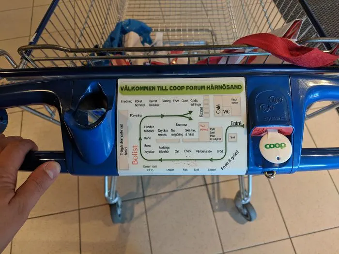 supermarket cart map in sweden