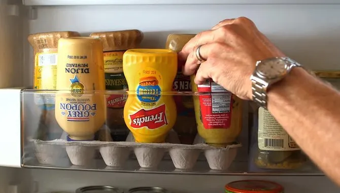 store condiments upside down in egg carton