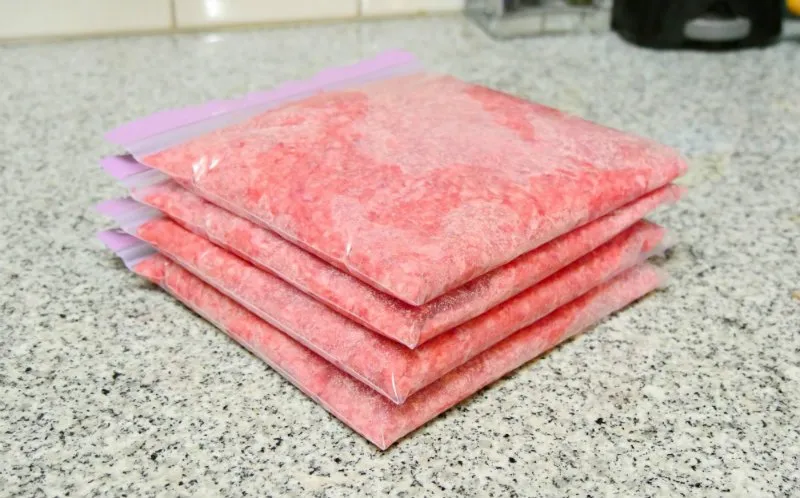 store your ground beef flat