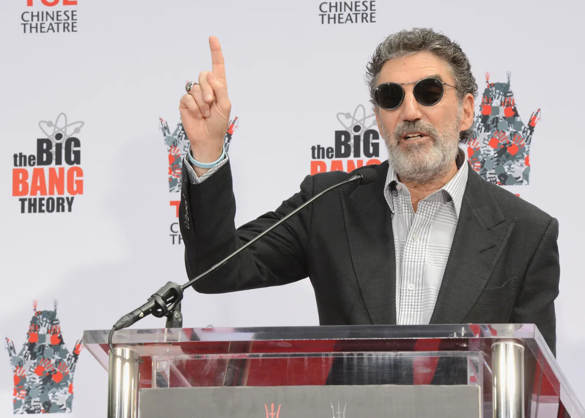 Executive Producer Chuck Lorre speaks before the cast of 