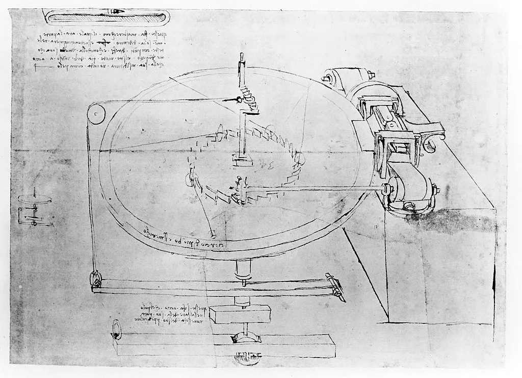 Sketch taken from a notebook by Leonardo Da Vinci 