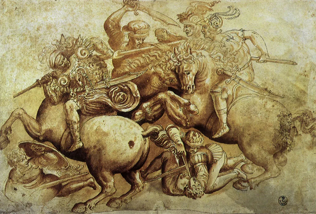 The Battle of Anghiari 1500, Leonardo da Vinci, 1500 