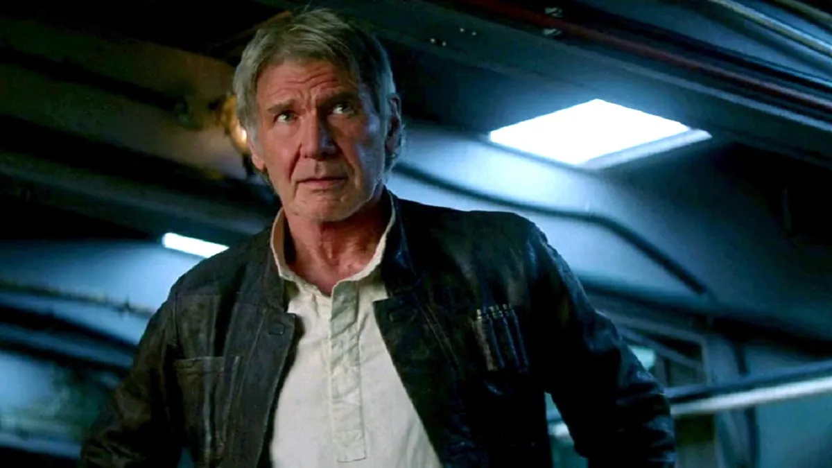 Harrison Ford stars as Han Solo in The Force Awakens