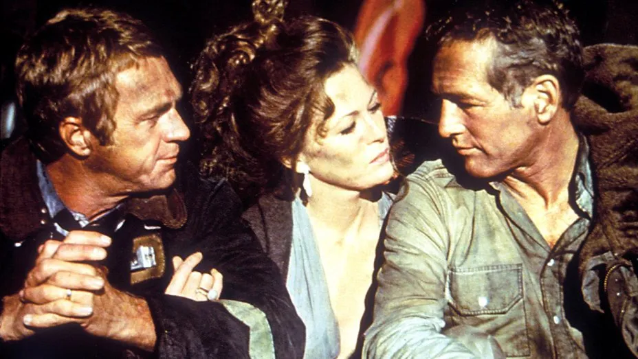 Steve McQueen, Faye Dunaway, and Paul Newman in The Towering Inferno.