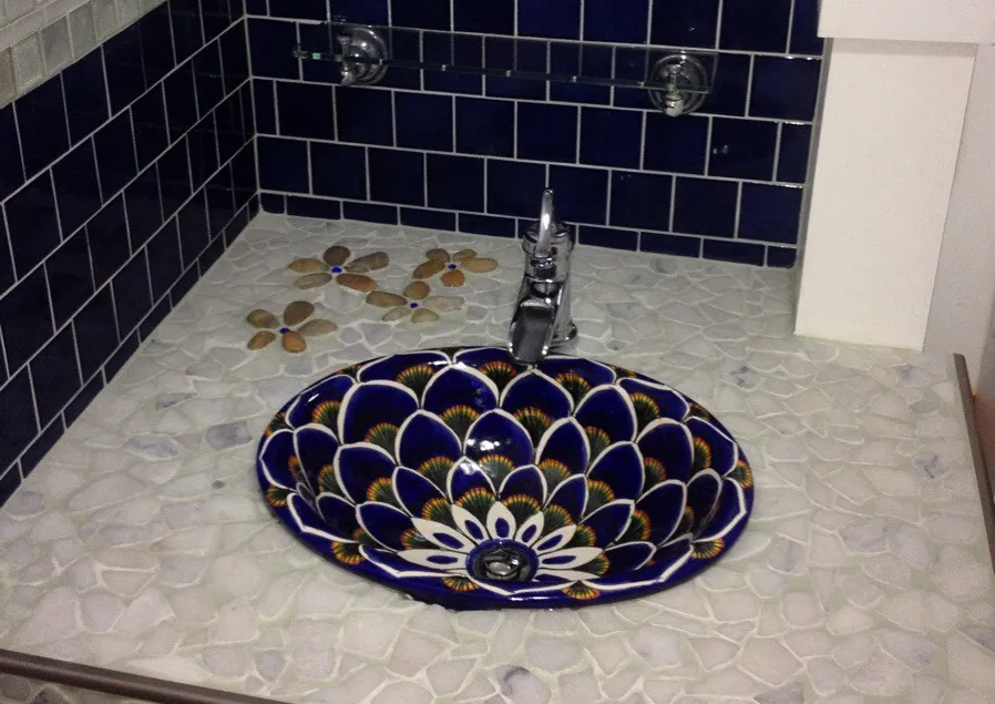 A hand-painted sink from Mexico