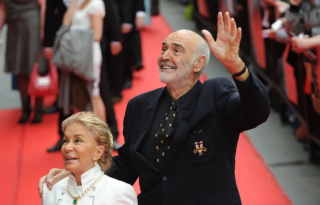Connery's on the red carpet with his wife