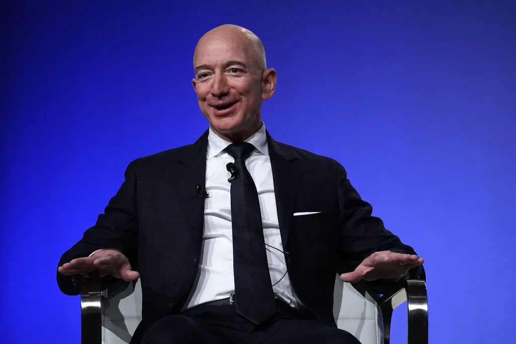 Jeff Bezos founder of space venture Blue Origin and owner of The Washington Post, participates in an event hosted by the Air Force Association