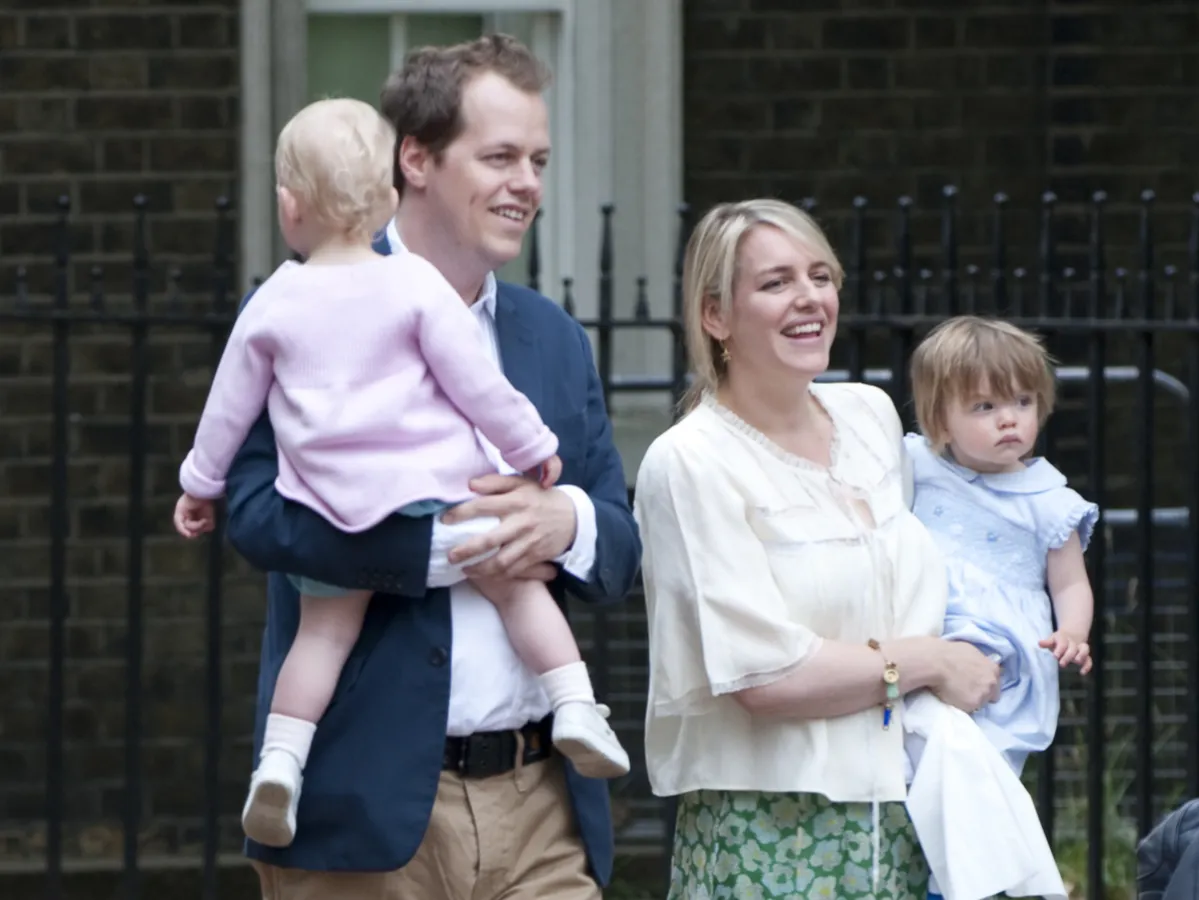 laura lopes and tom parker bowles with their daughters.