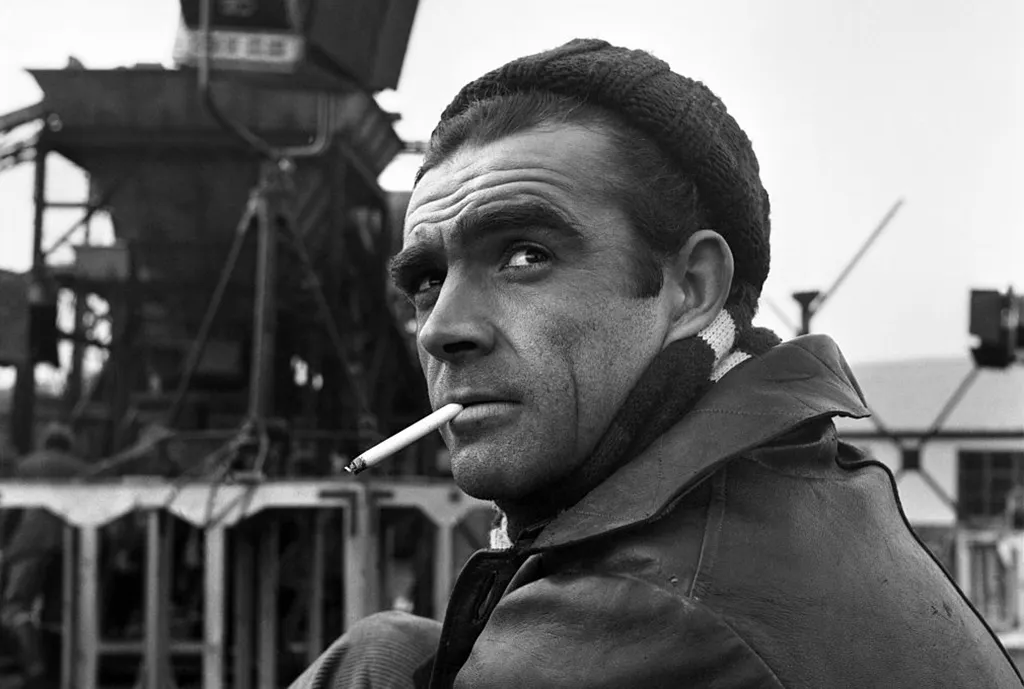 Connery smoking a cigarette 