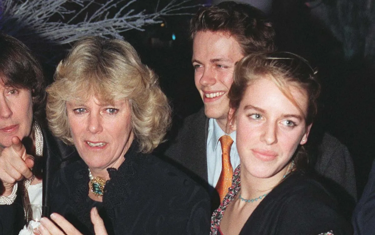 Camilla Parker Bowles is joined by her children Tom and Laura at celebrity launch party for the opening of the first London store by leading Geneva jewellers de Grisogono.