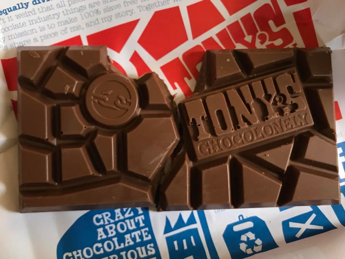 Tony's Chocolonely uneven chocolate bar