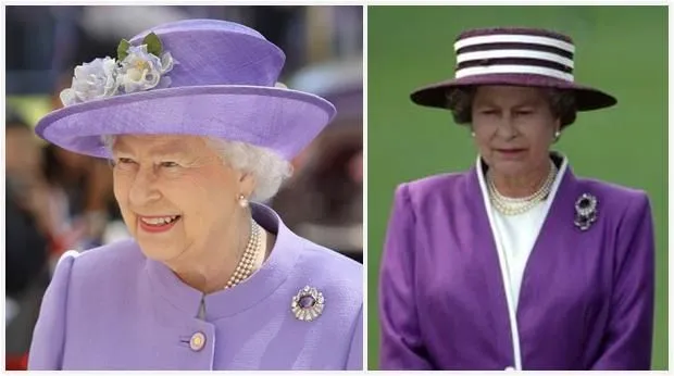 Queen Elizabeth II wearing a Brooch