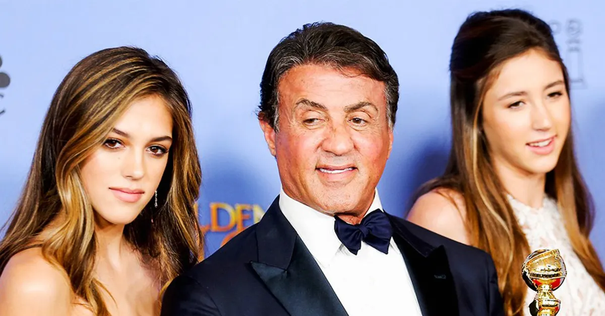 Stallone with daughters