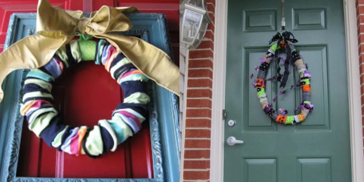DIY sock wreath droopy fail