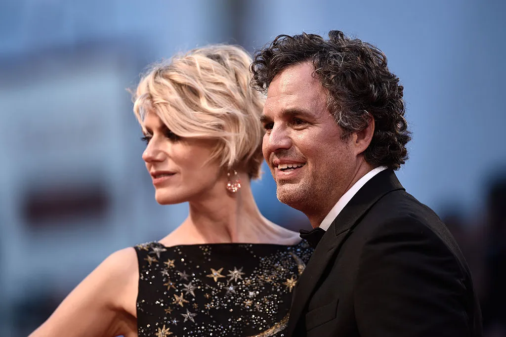 GettyImages-486342186 Actor Mark Ruffalo and Sunrise Coigney attend the premiere of 'Spotlight' during the 72nd Venice Film Festival 