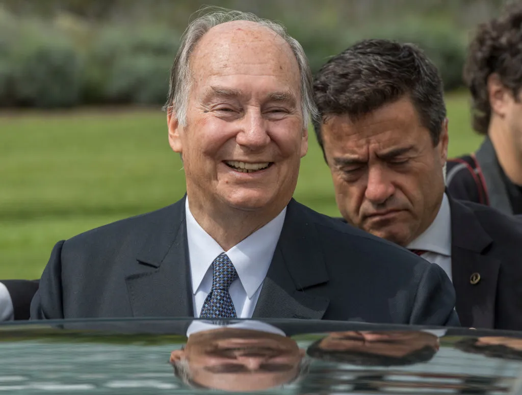 GettyImages-819704380 His Highness Shah Karim al-Hussaini, Prince Aga Khansmiles while leaving NOVA University of Lisbon, at the end of the ceremony in which Prince Aga Khan was awarded with the Honoris Causa Doctorate 
