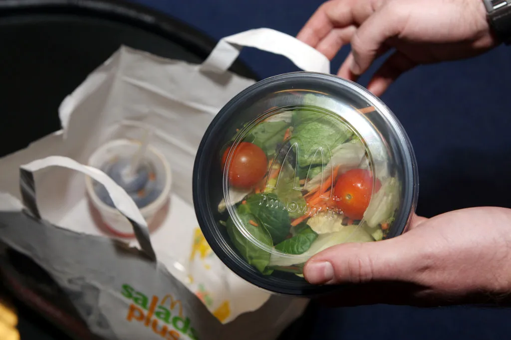 generic shot of a mcdonalds restaurant salad