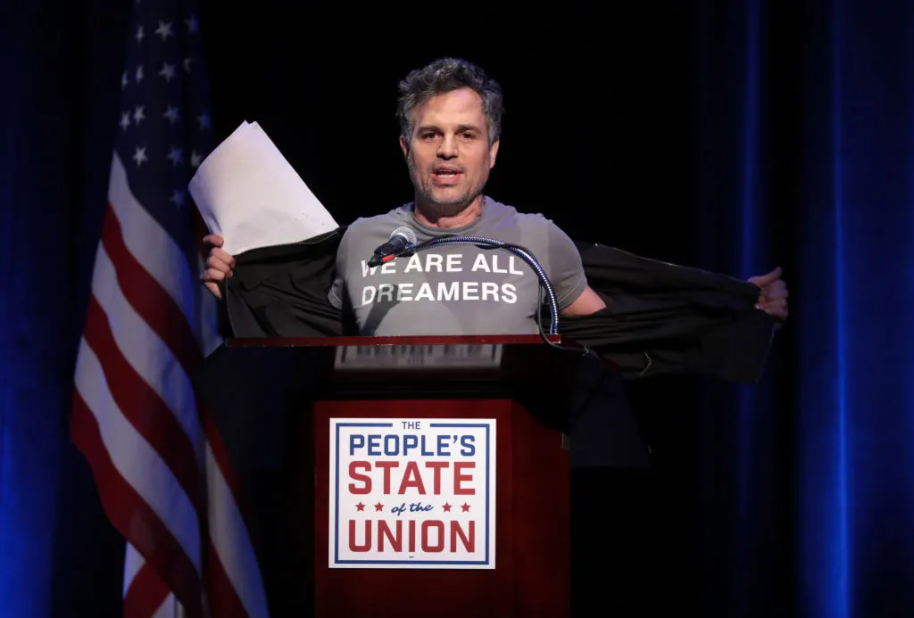 GettyImages-911941820 Mark Ruffalo speaks onstage at The People's State Of The Union at Townhall