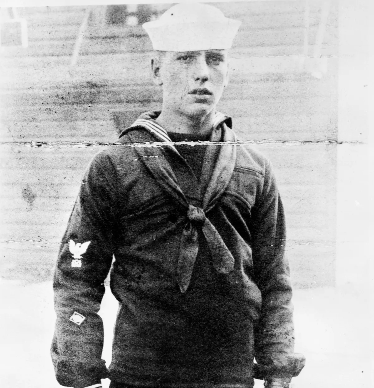 (Original Caption) Humphrey Bogart in sailor dress while he was in the Navy. Full length photograph, 1919.