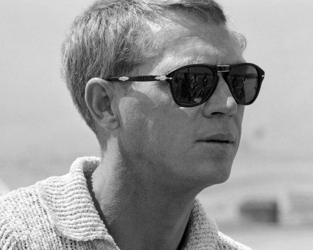 Close-up of American actor Steve McQueen 