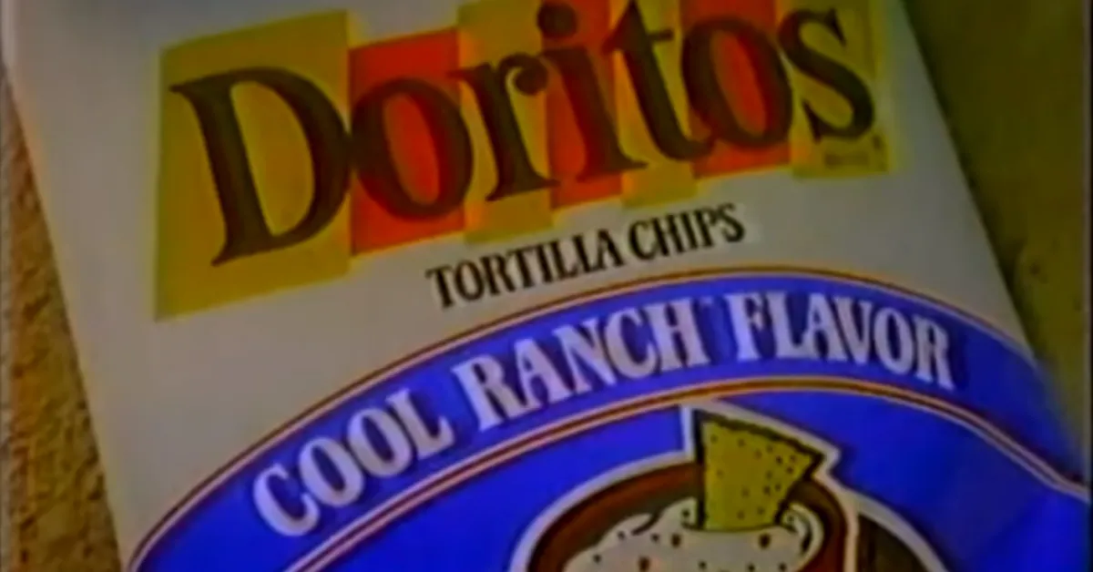 vintage bag of cool ranch doritos from the 80s
