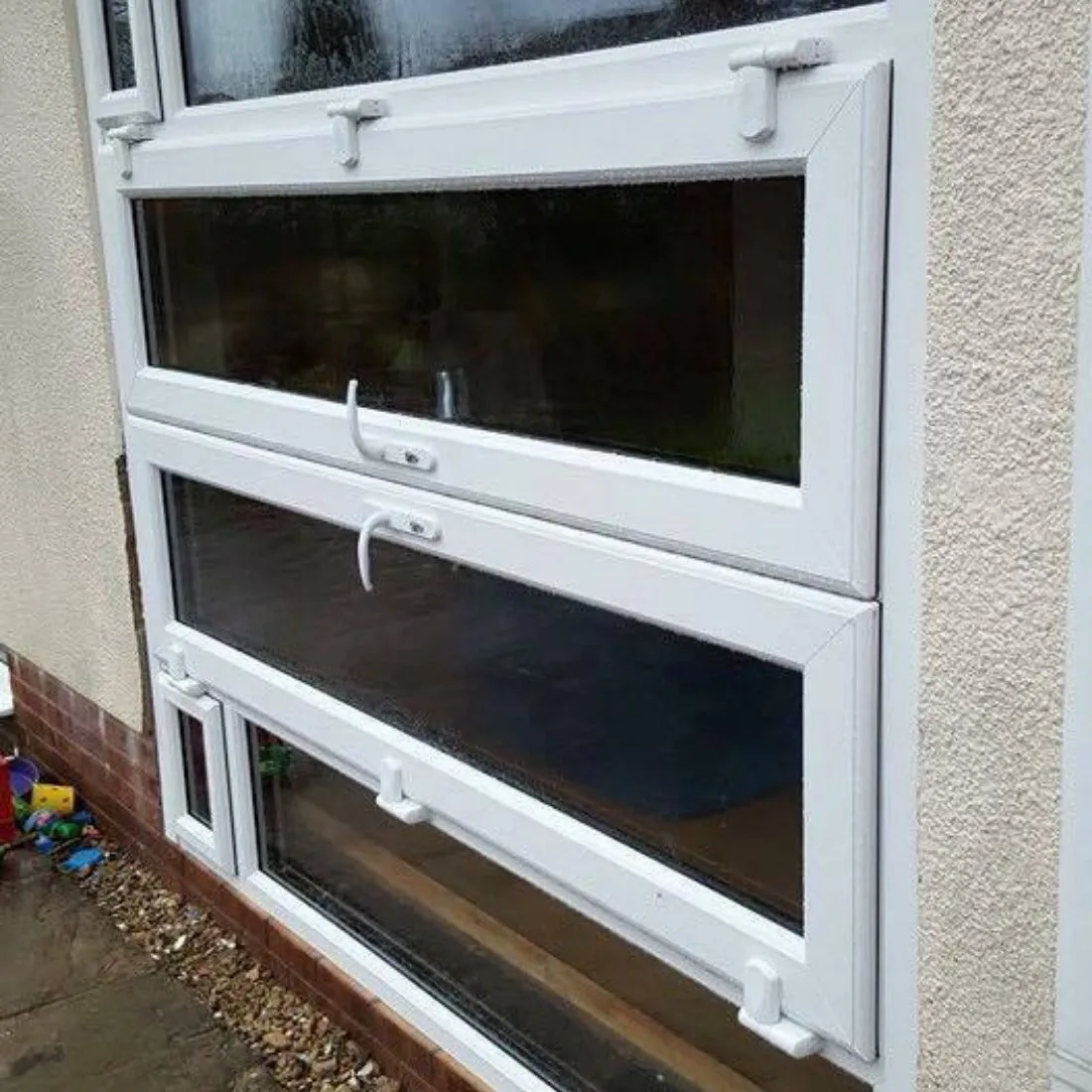 window installation - sideways shutters