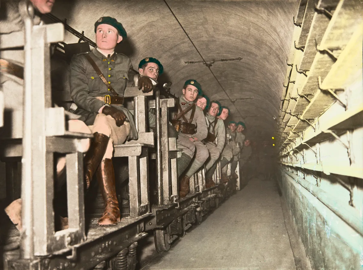 Soldiers in the maginot line during the Second World War