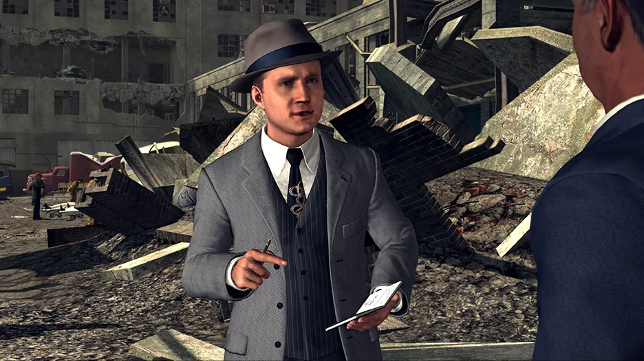 screenshot of a cut scene in the game L.A. Noire