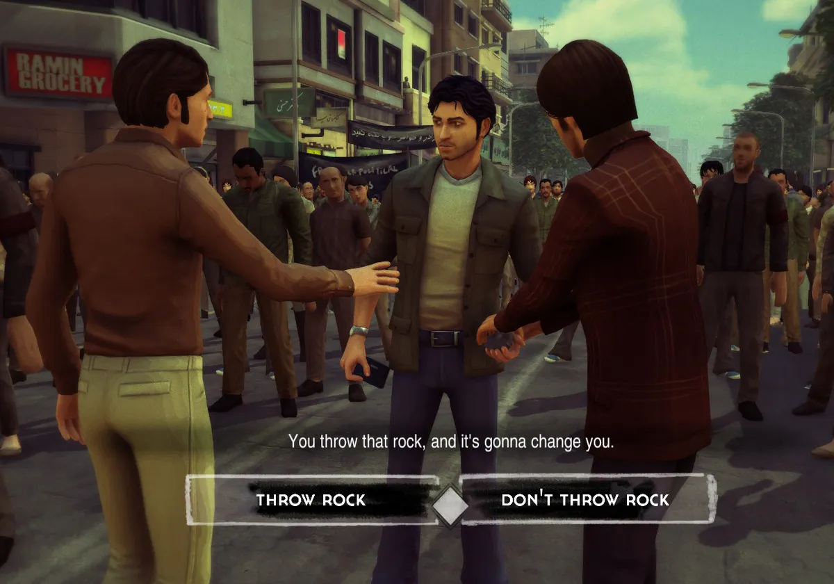 Player is presented with a choice in the game 1979 Revolution: Black Friday