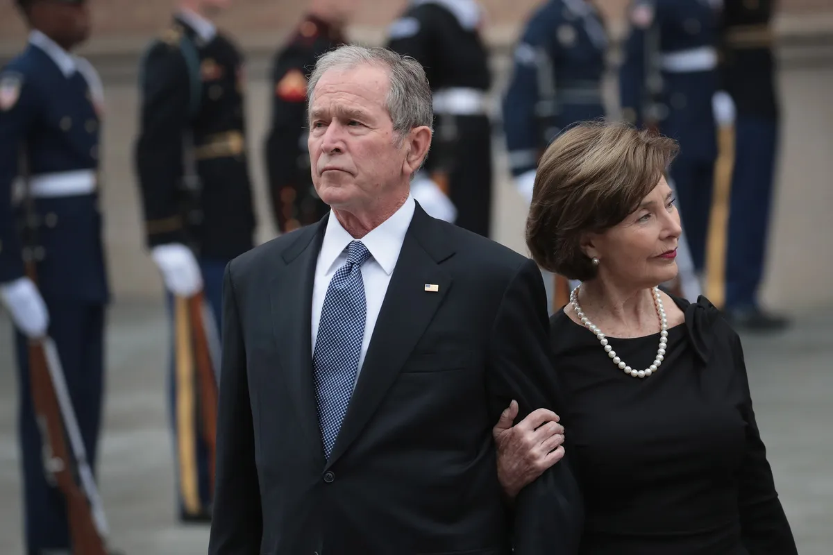 bush and wife