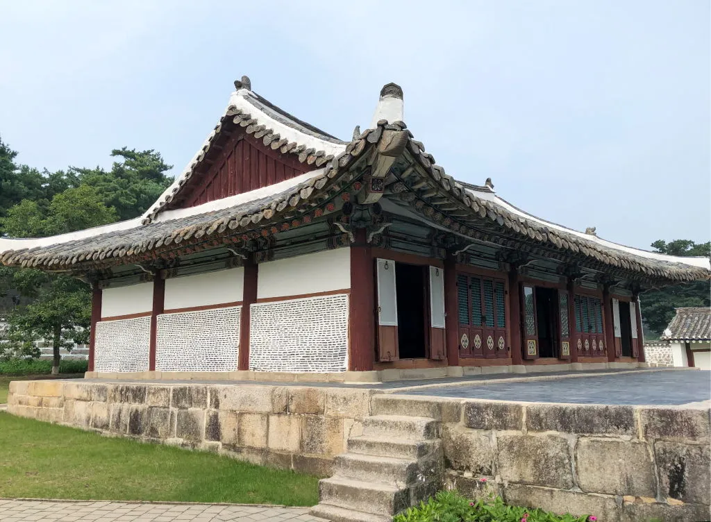 An outdoor view shows the Confucian Museum in North Korea