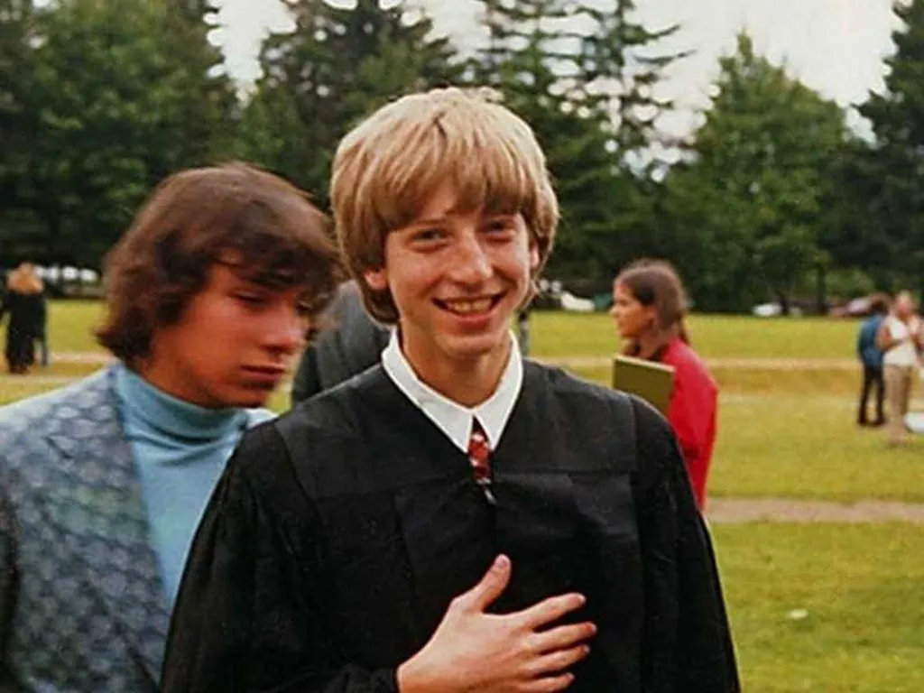 Bill Gates at his high school graduation