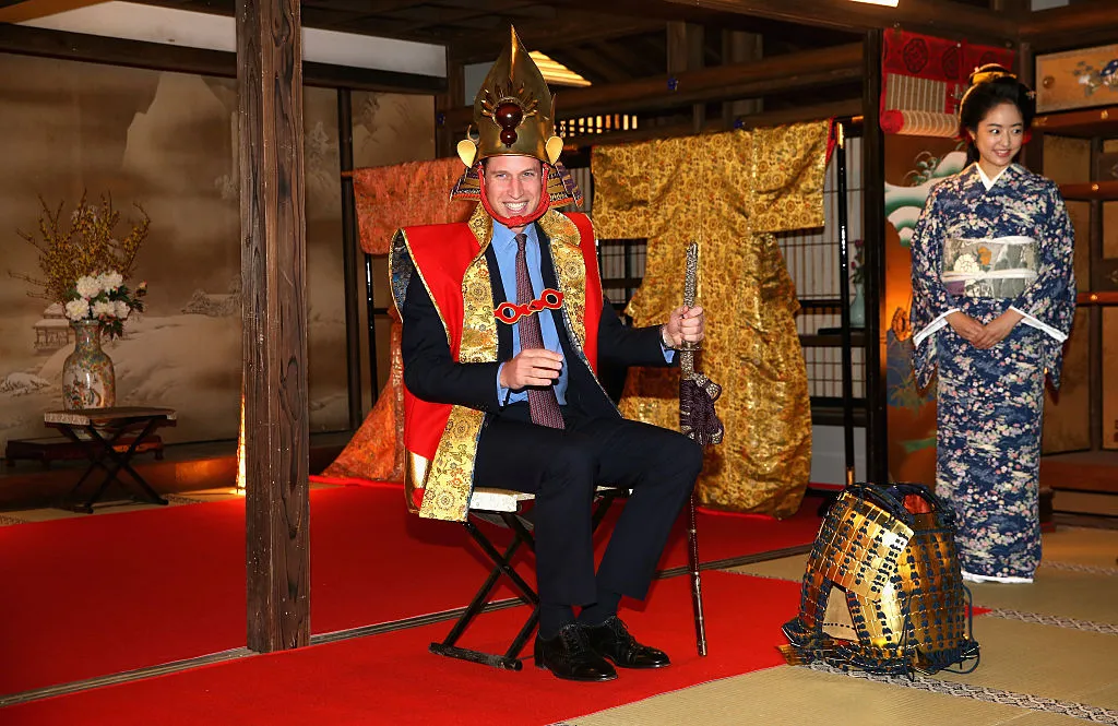Prince William In Traditional Emperor Of Japan Costume