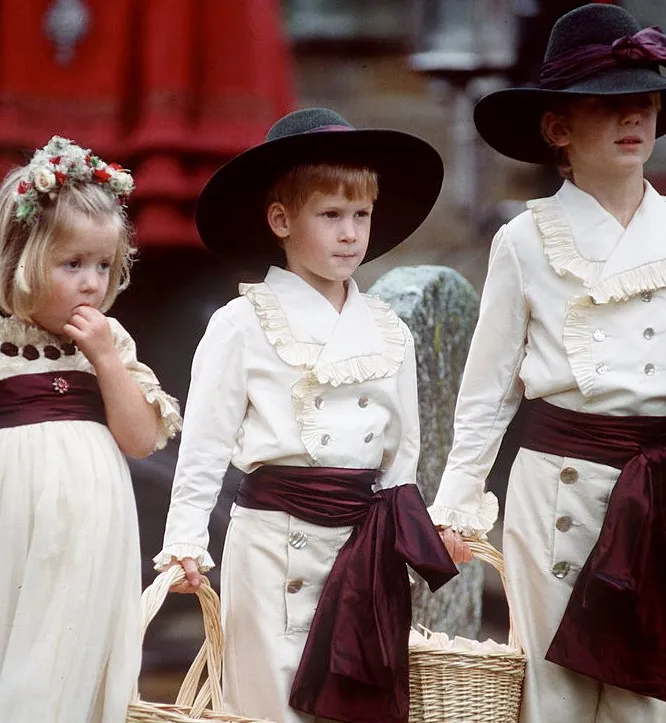 Prince Harry Dressed As An Edwardian-Style Pageboy