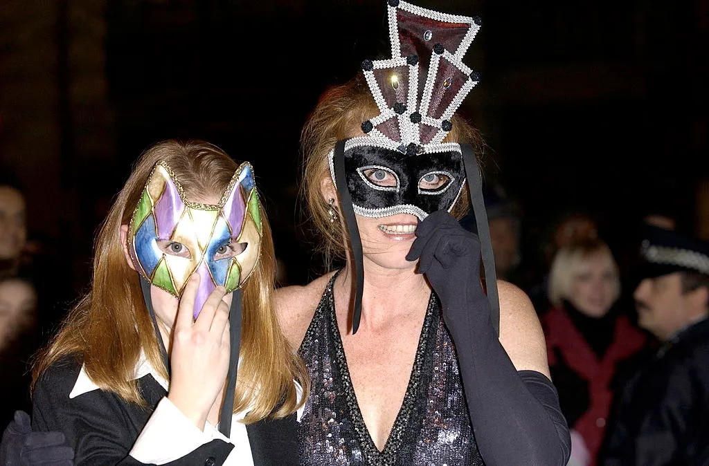 Sarah, Duchess Of York And Princess Beatrice Masquerading