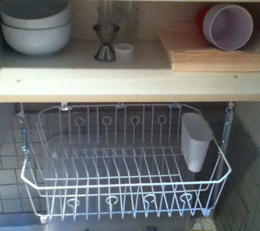 drying rack over the sink