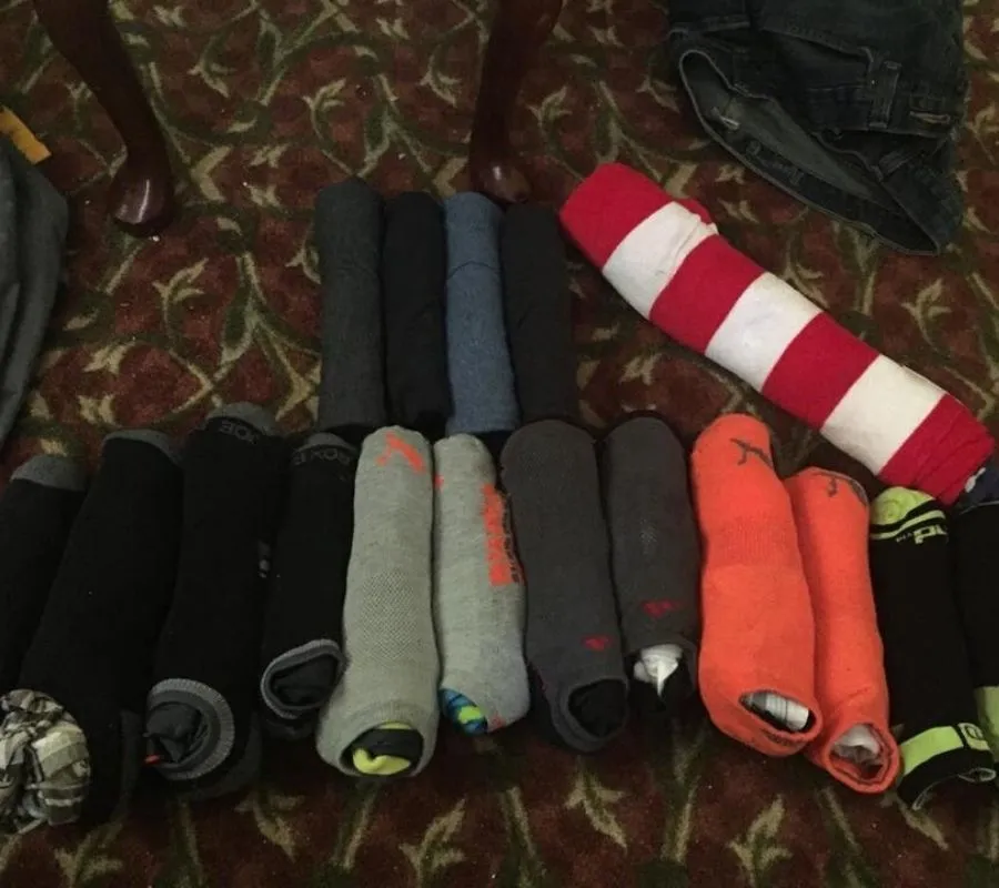 use socks to pack clothes