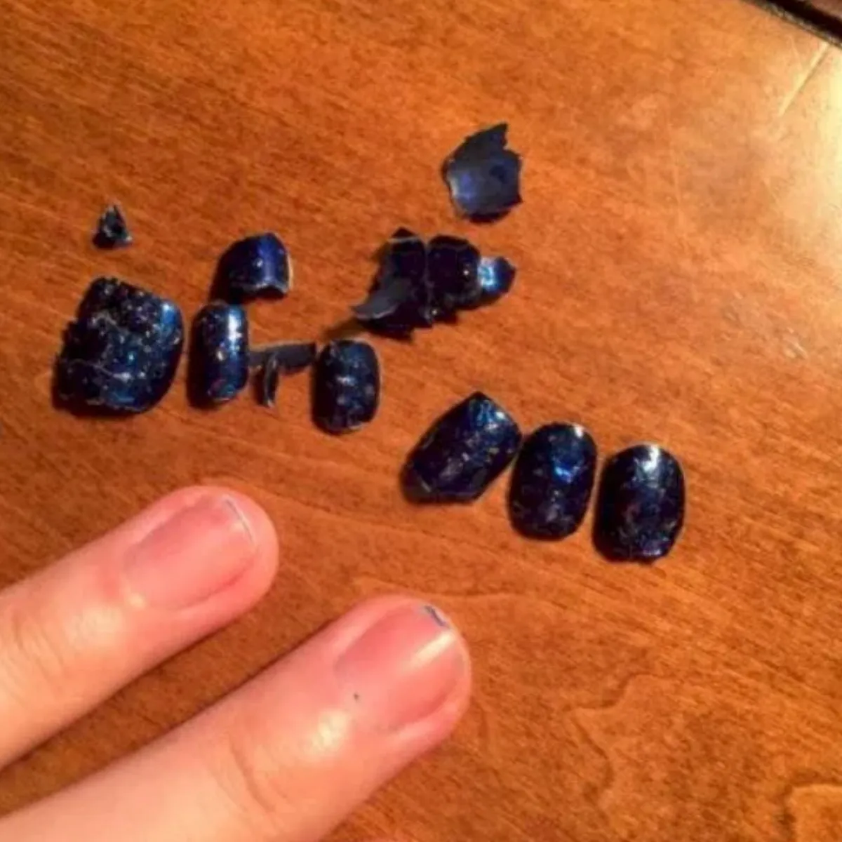 nail polish peeled off fingernails