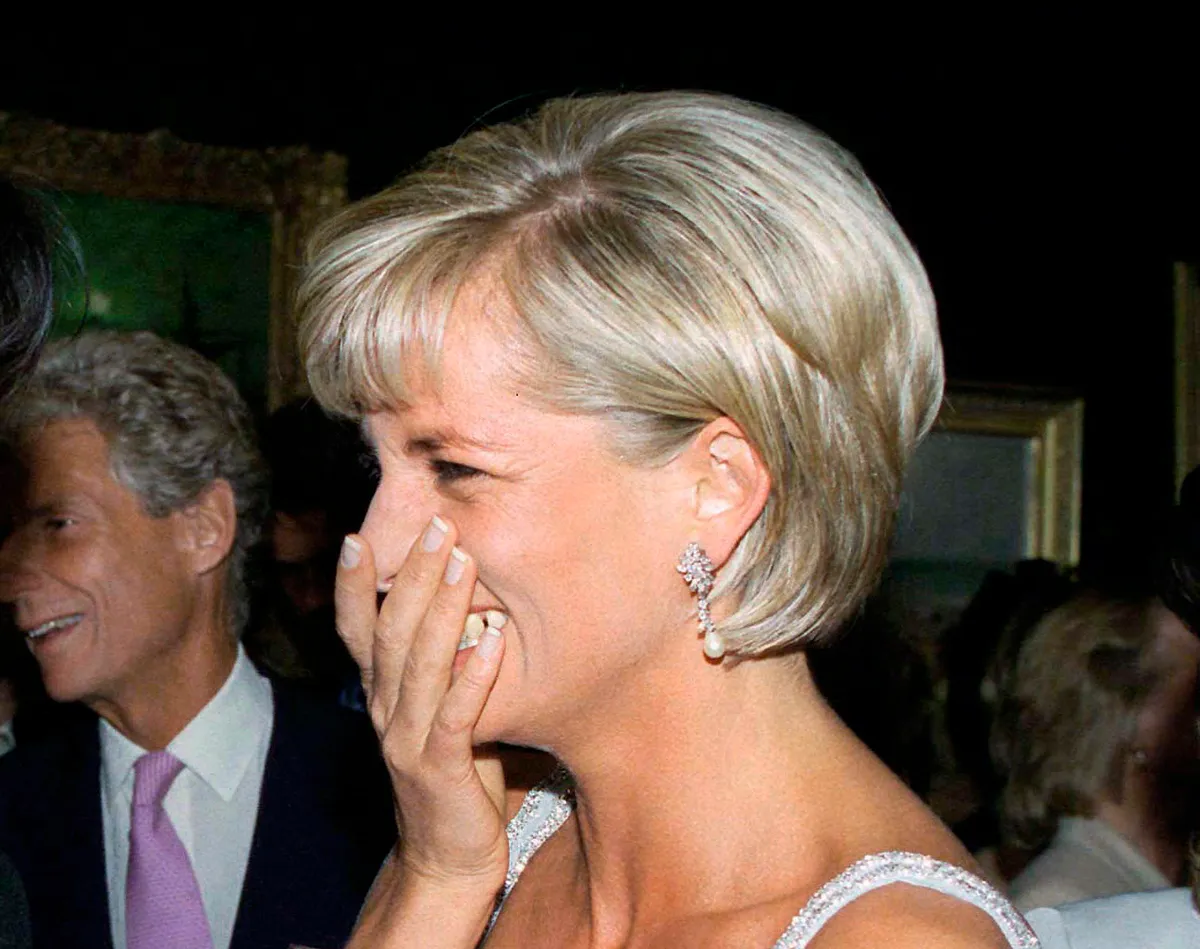 Diana, Princess Of Wales Attends The Christie's Pre-auction Party For The Launch Of The Auction Of Dresses.