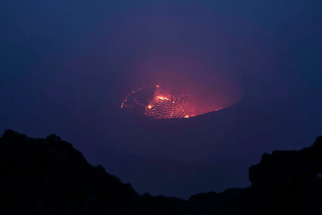Mount Nyiragongo lava lake 