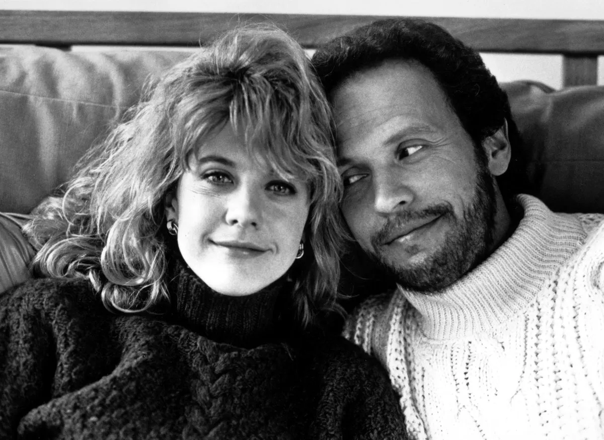 Billy Crystal smiles at Meg Ryan for a promo photo.