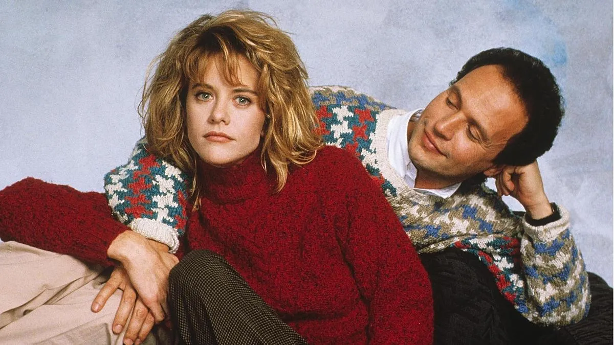 Billy Crystal and Meg Ryan pose for a promotional photo.