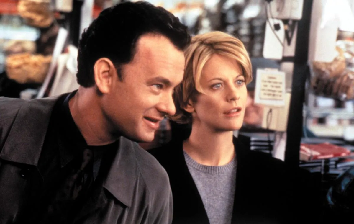 Tom Hanks and Meg Ryan act in You've Got Mail.